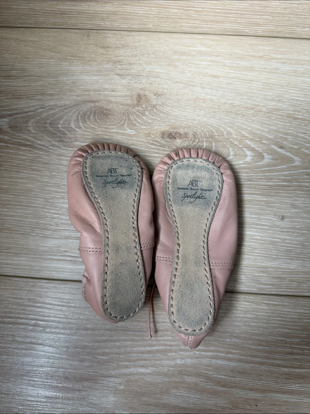 Girls' Pink Ballet Slippers with Elastic Topline